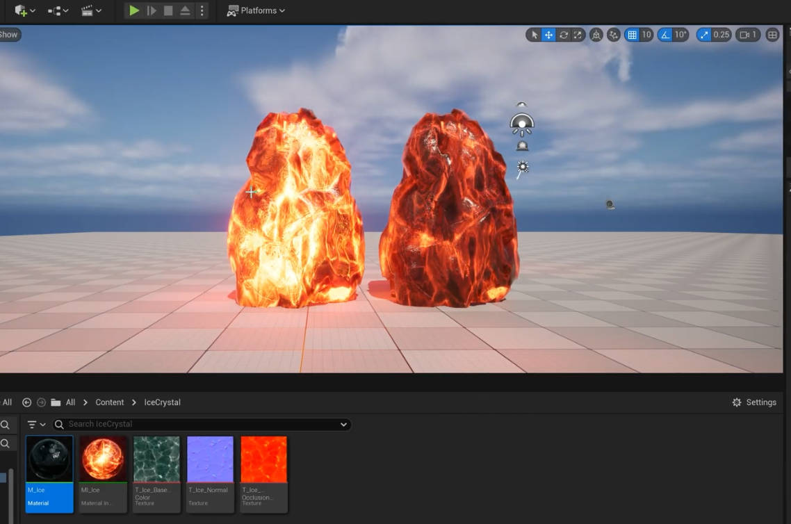 UE5 Niagara熔岩水晶特效教程