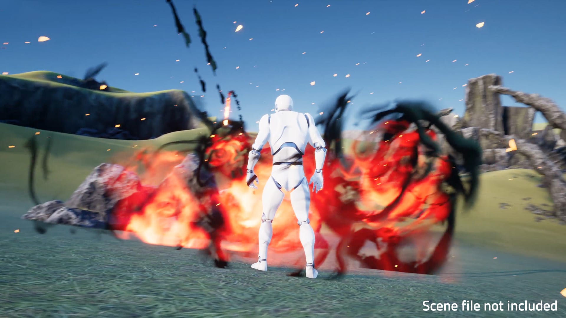 虚幻卡通爆炸火焰特效Cartoony Impact FX