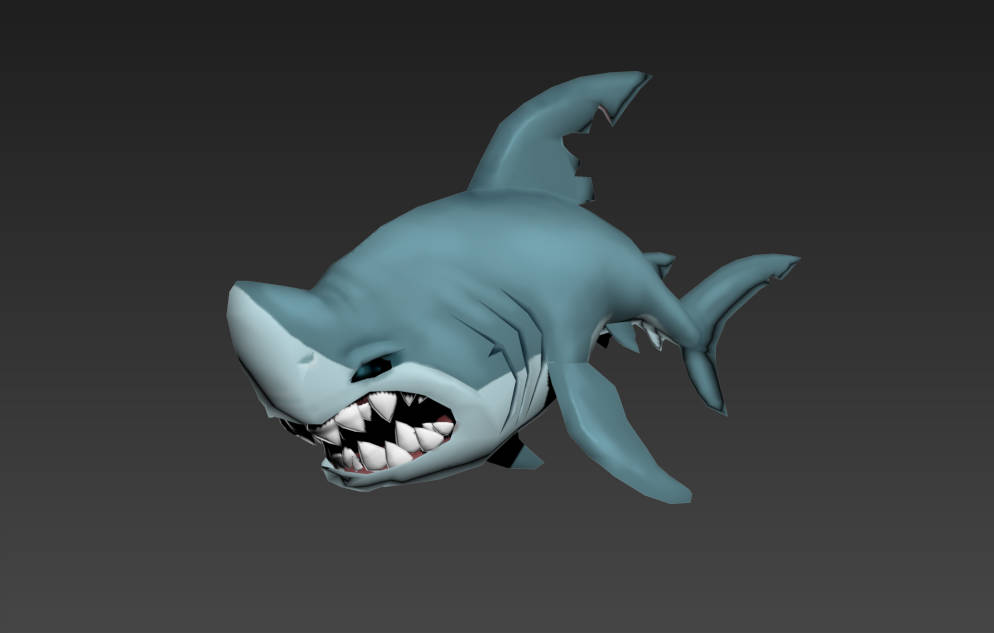 Q萌卡通鲨鱼模型