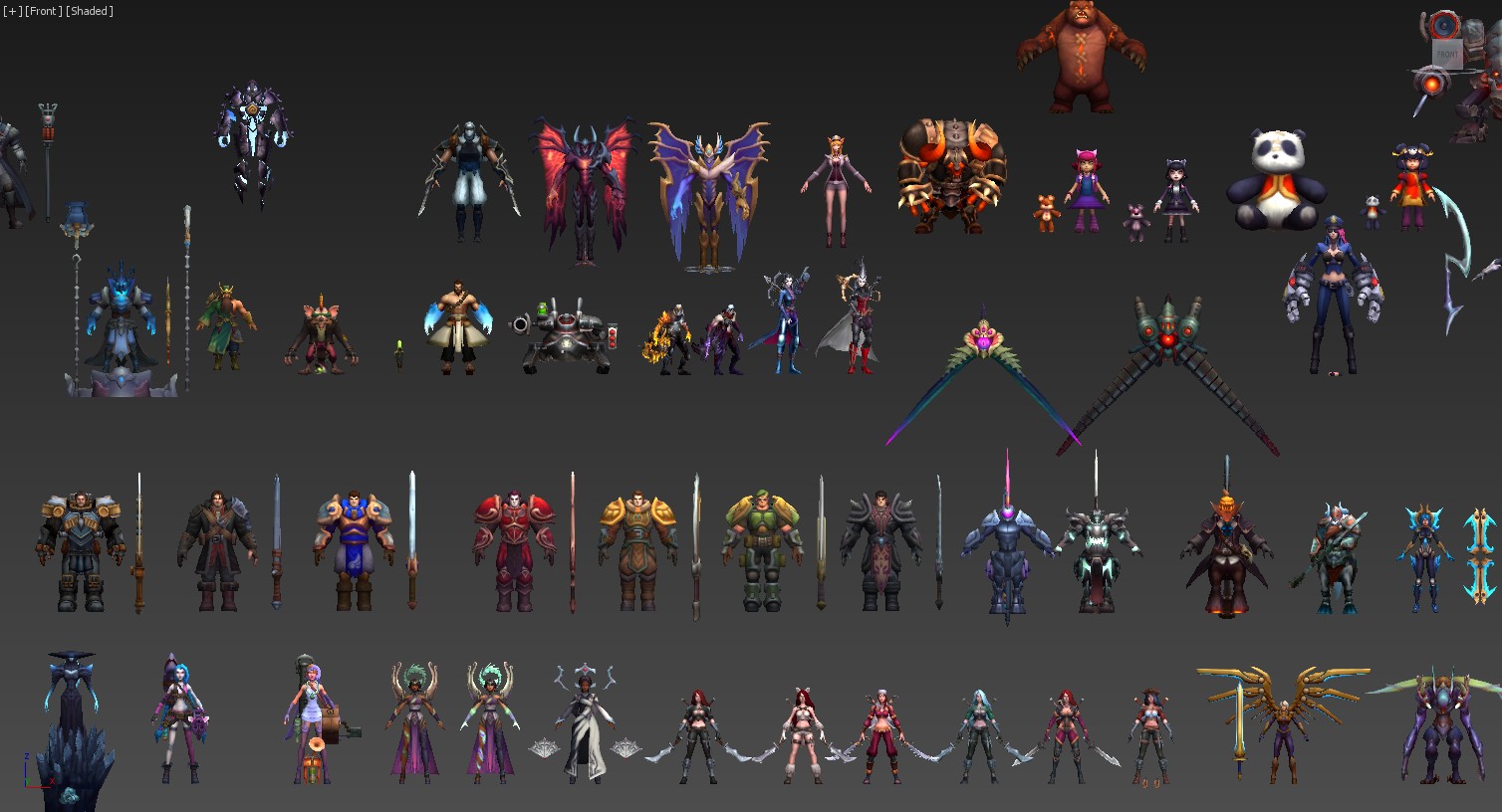 LOL一套模型，max格式