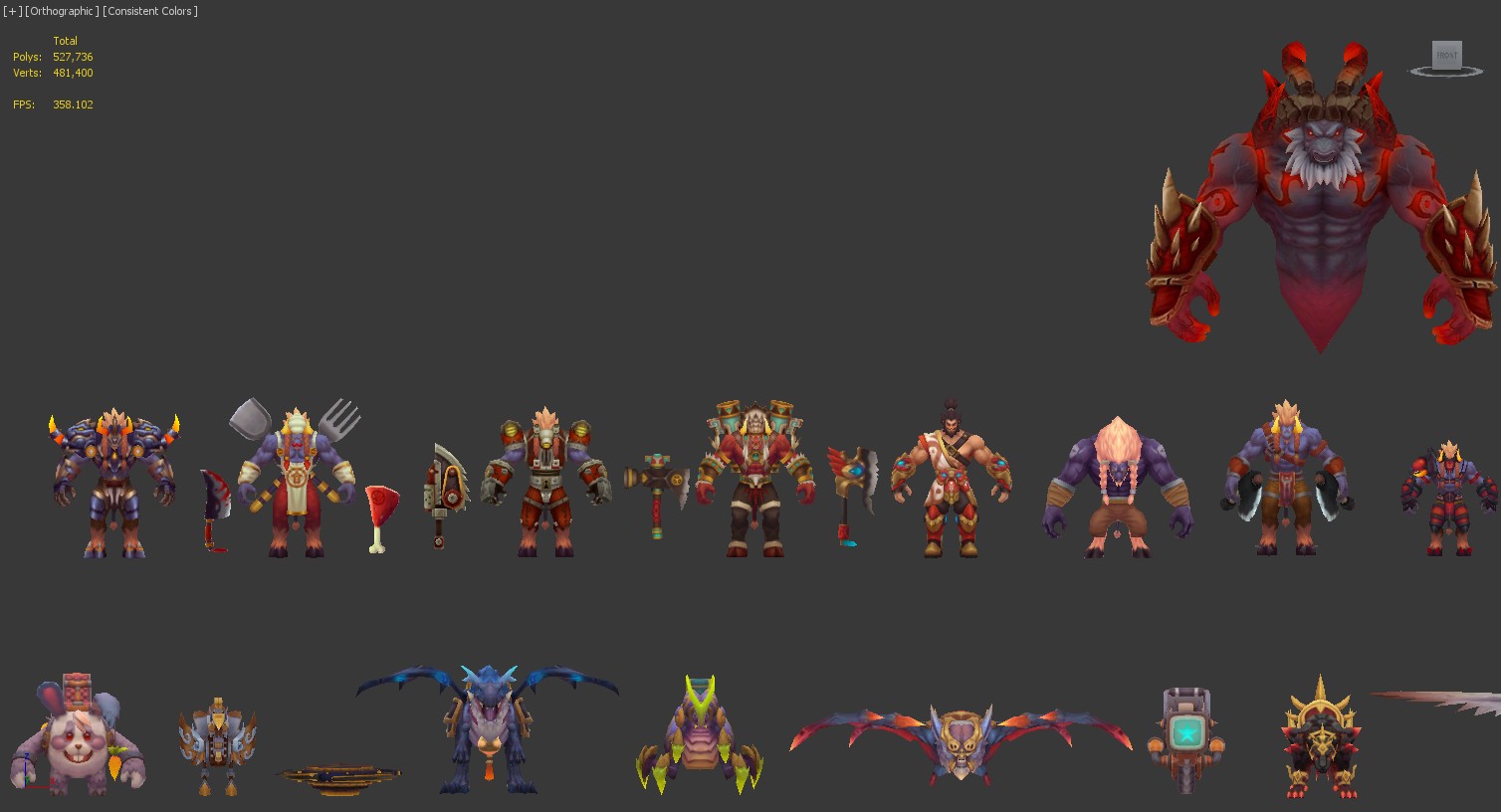 游戏全套3D角色模型资源下载