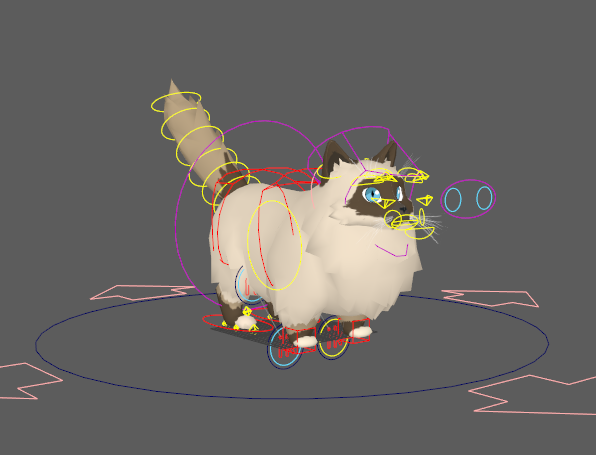 卡通猫咪模型带骨骼蒙皮fbx格式