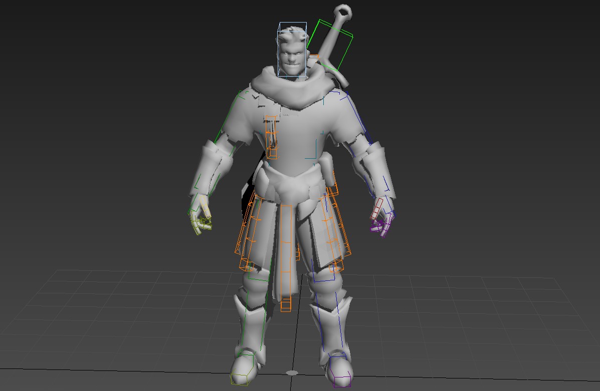 男战士蒙皮绑定模型