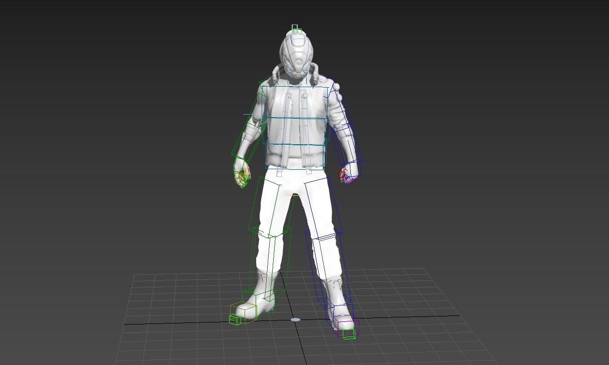 次时代男角色模型带骨骼绑定