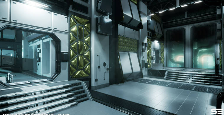 UE5科幻场景资源包Engineer Hallways