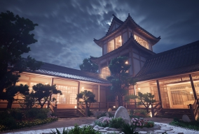 虚幻日系场景Ryokan [Japanese Courtyard]