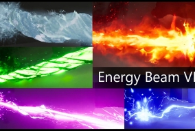 Unreal精品特效源文件，各类元素激光炮特效