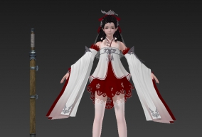 超唯美中国风仙侠男女主角模型带绑定下载