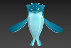 卡通小海豹模型