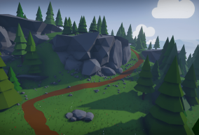 虚幻卡通低边形场景Stylized Low Poly Environment