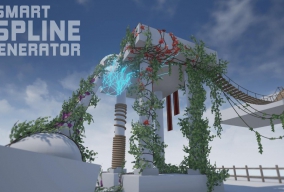 虚幻4藤蔓飘带绳索样条线多功能插件