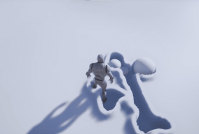 在蓝图创建的Snow Deformation