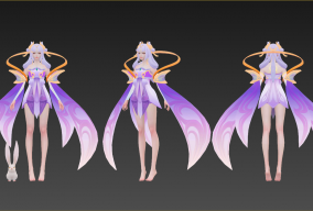 嫦娥两个精品带皮肤模型